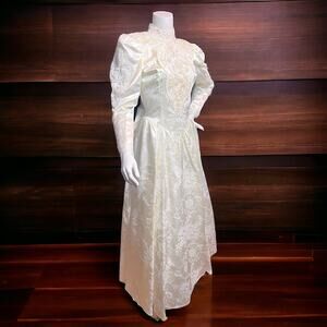 VINTAGE 80s Jessica McClintlock Wedding Dress Size 8 Gunne Sax Style Victorian